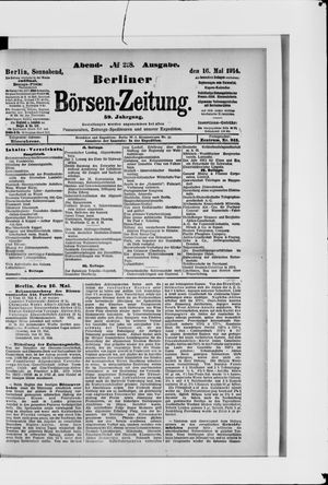 Berliner Börsen-Zeitung vom 16.05.1914