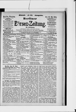 Berliner Börsen-Zeitung vom 19.05.1914