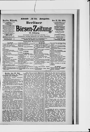 Berliner Börsen-Zeitung vom 27.05.1914