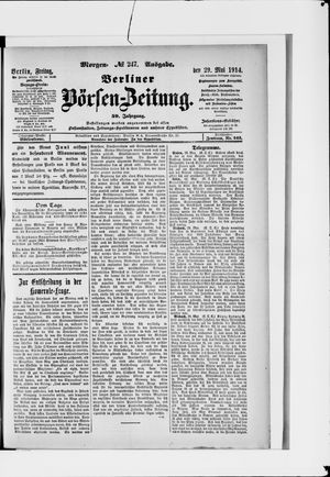 Berliner Börsen-Zeitung vom 29.05.1914