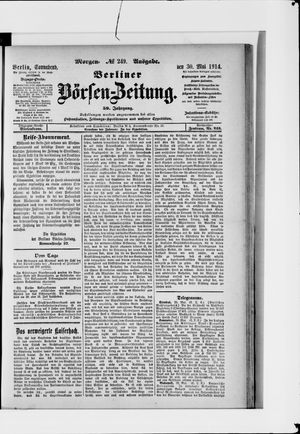 Berliner Börsen-Zeitung vom 30.05.1914
