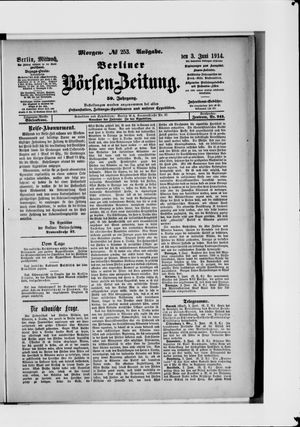 Berliner Börsen-Zeitung vom 03.06.1914