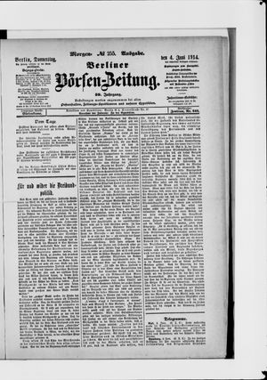 Berliner Börsen-Zeitung vom 04.06.1914