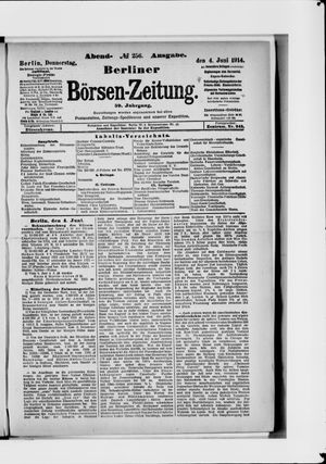 Berliner Börsen-Zeitung vom 04.06.1914