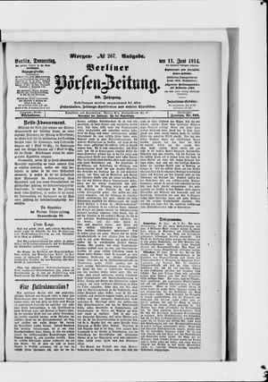 Berliner Börsen-Zeitung vom 11.06.1914