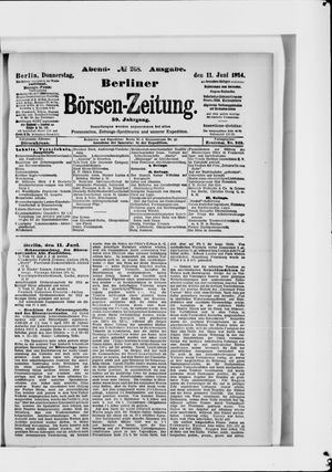 Berliner Börsen-Zeitung vom 11.06.1914