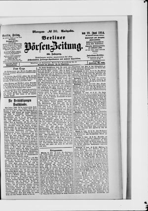 Berliner Börsen-Zeitung vom 19.06.1914