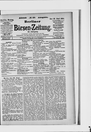 Berliner Börsen-Zeitung vom 22.06.1914