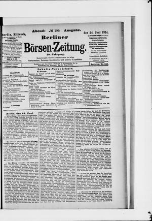 Berliner Börsen-Zeitung vom 24.06.1914