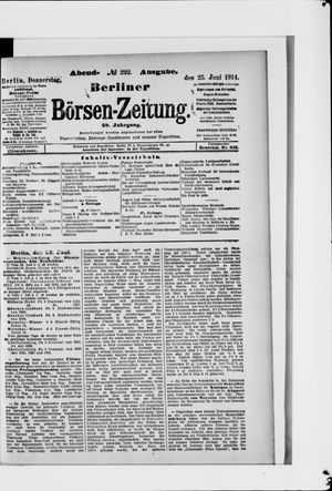 Berliner Börsen-Zeitung vom 25.06.1914
