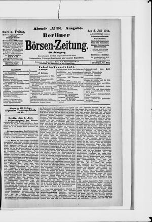 Berliner Börsen-Zeitung vom 03.07.1914