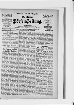 Berliner Börsen-Zeitung vom 08.07.1914