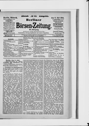 Berliner Börsen-Zeitung vom 08.07.1914