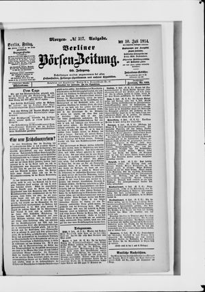 Berliner Börsen-Zeitung vom 10.07.1914