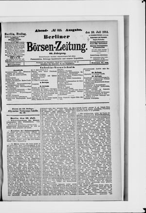 Berliner Börsen-Zeitung vom 10.07.1914