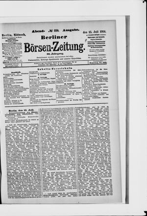 Berliner Börsen-Zeitung vom 15.07.1914