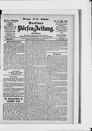 Berliner Börsen-Zeitung vom 16.07.1914