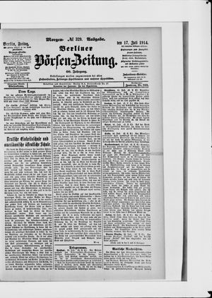 Berliner Börsen-Zeitung vom 17.07.1914