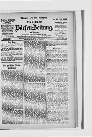 Berliner Börsen-Zeitung vom 18.07.1914