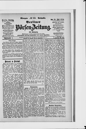 Berliner Börsen-Zeitung vom 19.07.1914