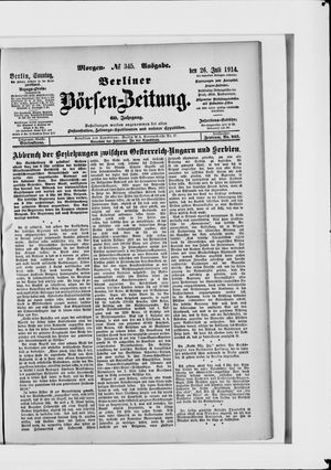 Berliner Börsen-Zeitung vom 26.07.1914