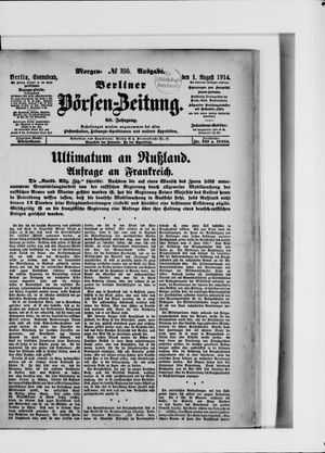 Berliner Börsen-Zeitung vom 01.08.1914