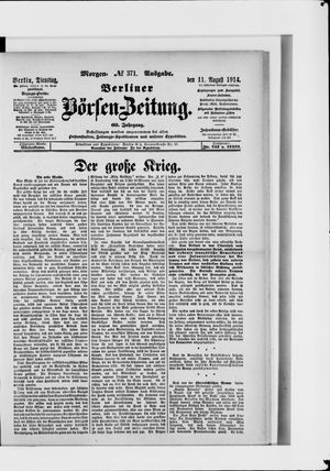 Berliner Börsen-Zeitung vom 11.08.1914