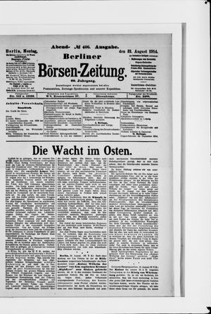 Berliner Börsen-Zeitung vom 31.08.1914
