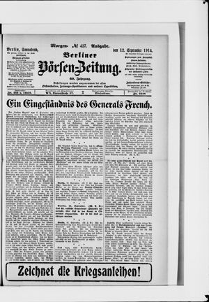 Berliner Börsen-Zeitung vom 12.09.1914