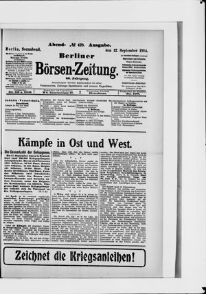 Berliner Börsen-Zeitung vom 12.09.1914