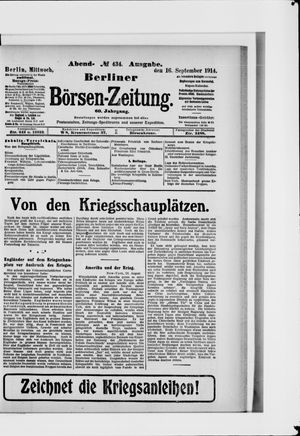 Berliner Börsen-Zeitung vom 16.09.1914