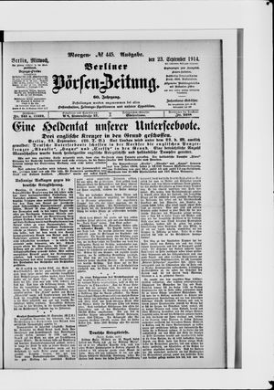 Berliner Börsen-Zeitung vom 23.09.1914