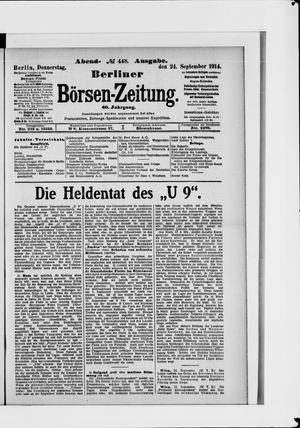 Berliner Börsen-Zeitung vom 24.09.1914