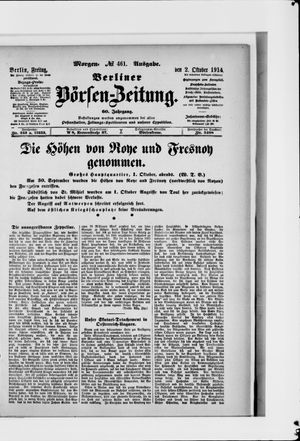 Berliner Börsen-Zeitung vom 02.10.1914