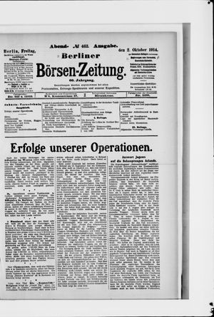 Berliner Börsen-Zeitung vom 02.10.1914