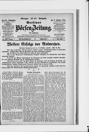 Berliner Börsen-Zeitung vom 03.10.1914
