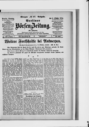 Berliner Börsen-Zeitung vom 06.10.1914