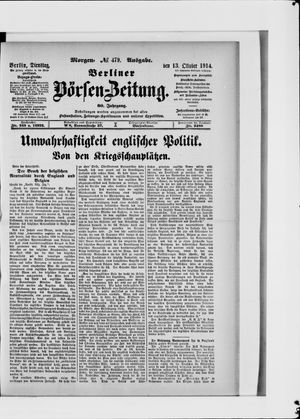 Berliner Börsen-Zeitung vom 13.10.1914