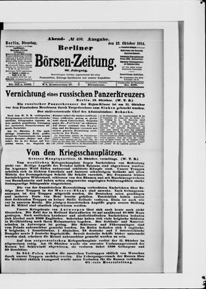 Berliner Börsen-Zeitung vom 13.10.1914