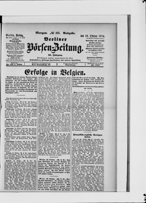 Berliner Börsen-Zeitung vom 16.10.1914