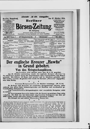 Berliner Börsen-Zeitung vom 17.10.1914
