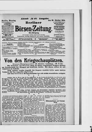 Berliner Börsen-Zeitung vom 20.10.1914