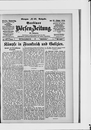 Berliner Börsen-Zeitung vom 22.10.1914