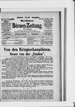 Berliner Börsen-Zeitung vom 22.10.1914