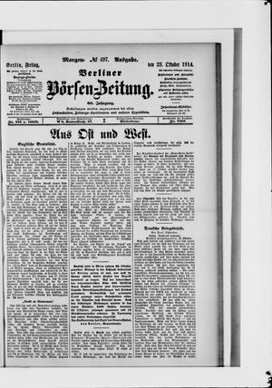 Berliner Börsen-Zeitung vom 23.10.1914
