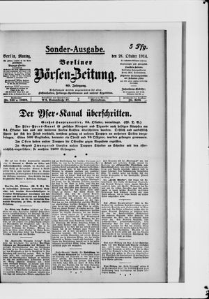 Berliner Börsen-Zeitung vom 26.10.1914