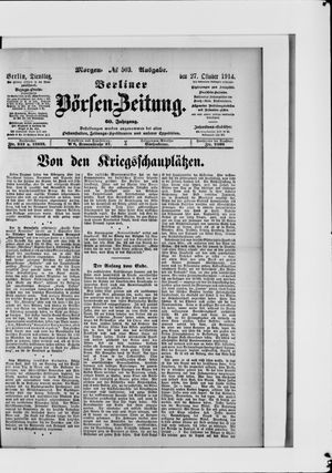 Berliner Börsen-Zeitung vom 27.10.1914