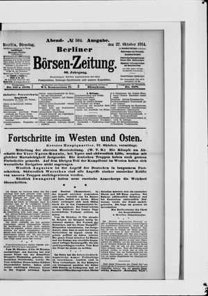 Berliner Börsen-Zeitung vom 27.10.1914