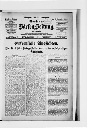 Berliner Börsen-Zeitung vom 01.11.1914