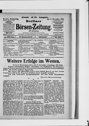 Berliner Börsen-Zeitung vom 05.11.1914